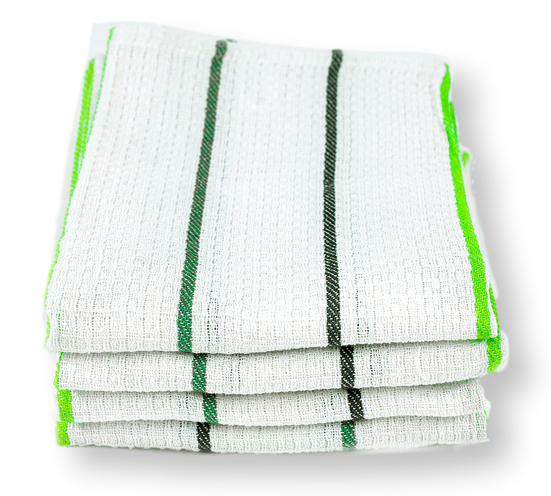 Kitchen Towels Set of 4 Cotton Dish Towels Striped Dishcloths