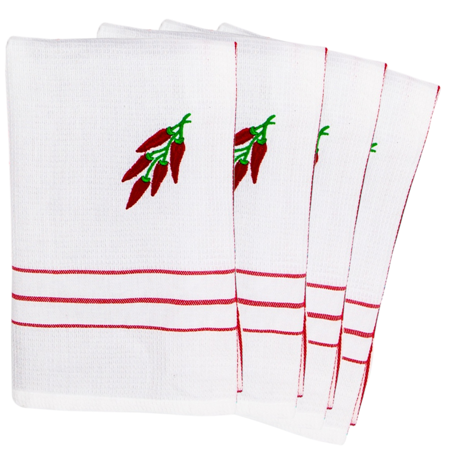 100% Linen Dish Towels - Highly Absorbent Quick Dry - Red – goodlinens